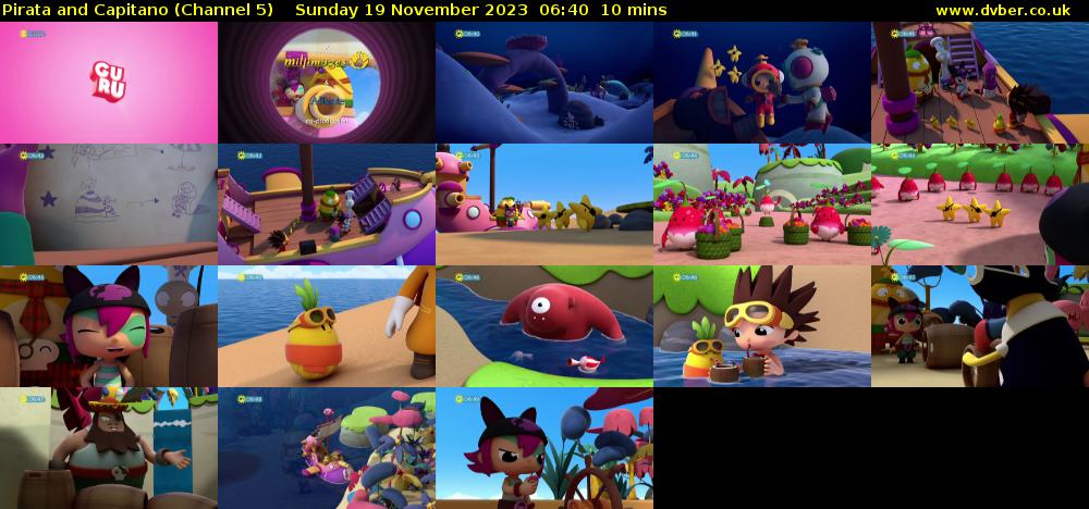 Pirata and Capitano (Channel 5) Sunday 19 November 2023 06:40 - 06:50