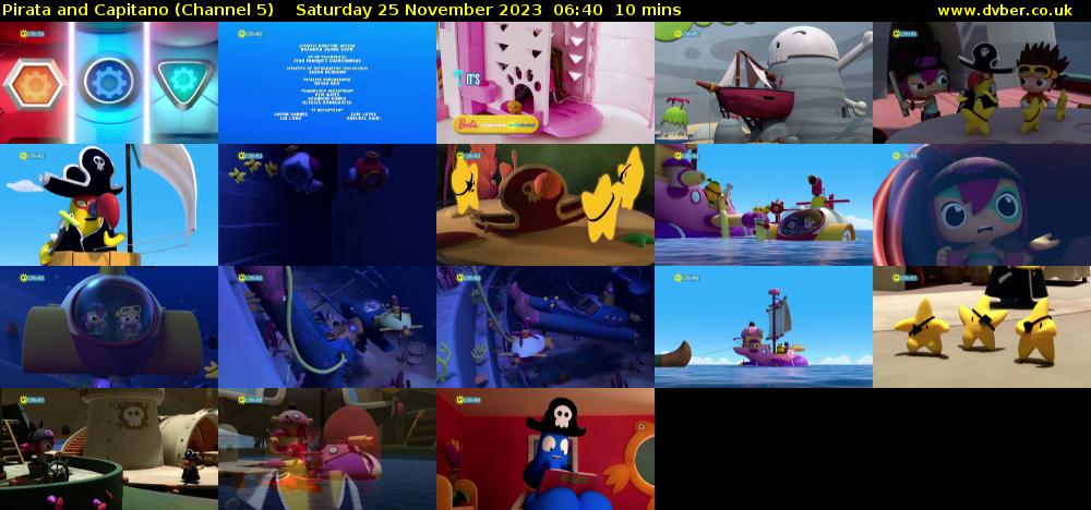 Pirata and Capitano (Channel 5) Saturday 25 November 2023 06:40 - 06:50