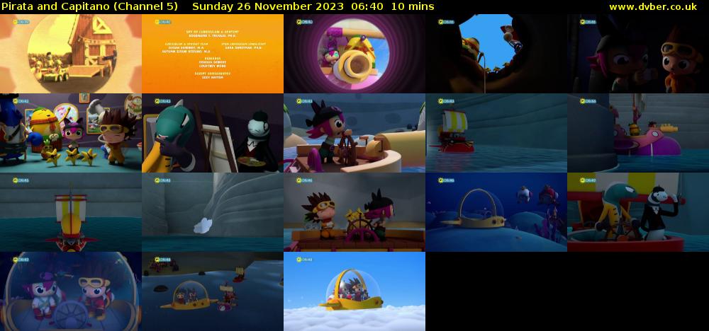Pirata and Capitano (Channel 5) Sunday 26 November 2023 06:40 - 06:50