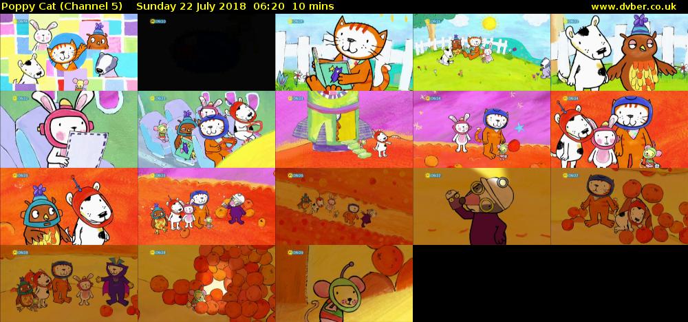 Poppy Cat (Channel 5) Sunday 22 July 2018 06:20 - 06:30