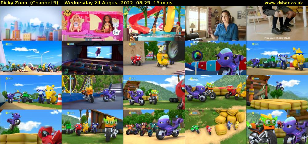 Ricky Zoom (Channel 5) Wednesday 24 August 2022 08:25 - 08:40