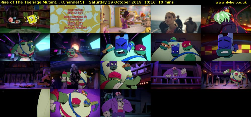 Rise of The Teenage Mutant... (Channel 5) Saturday 19 October 2019 10:10 - 10:20