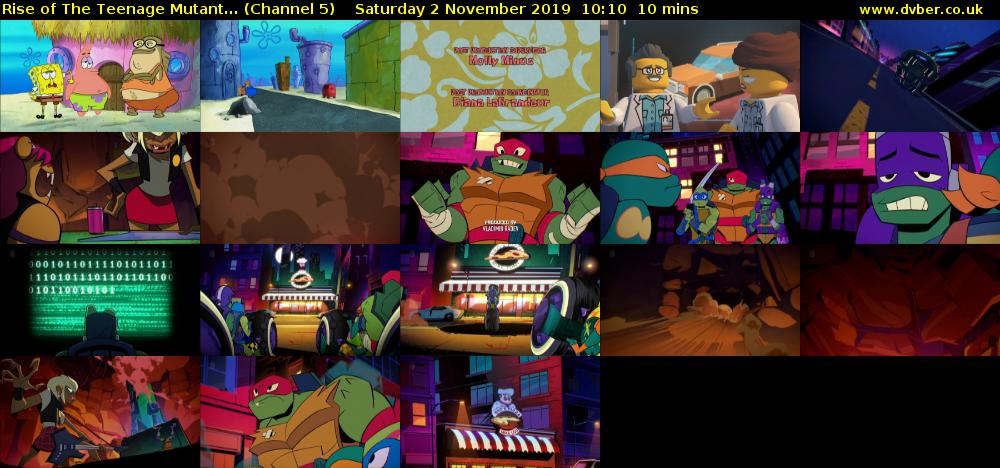 Rise of The Teenage Mutant... (Channel 5) Saturday 2 November 2019 10:10 - 10:20