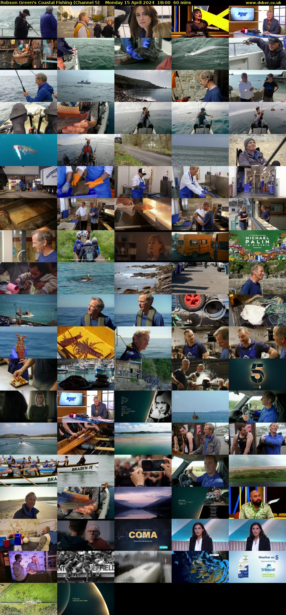 Robson Green's Coastal Fishing (Channel 5) Monday 15 April 2024 18:00 - 19:00