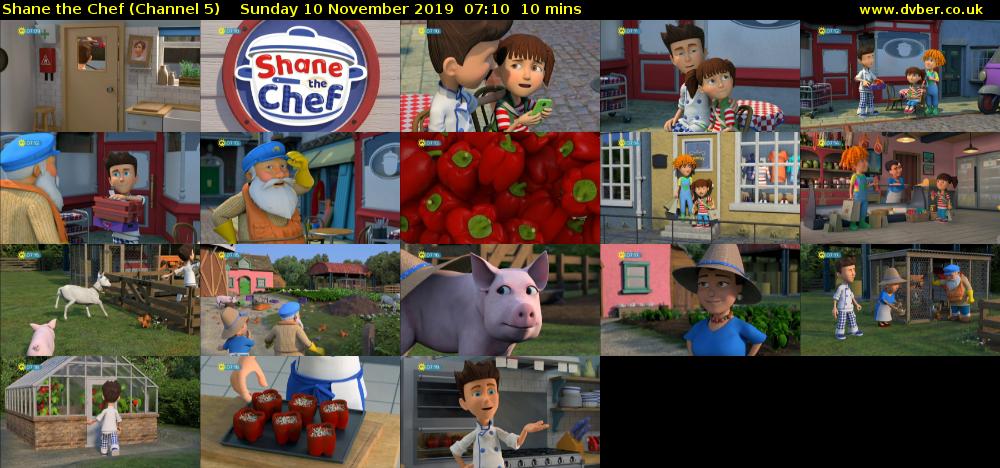 Shane the Chef (Channel 5) Sunday 10 November 2019 07:10 - 07:20