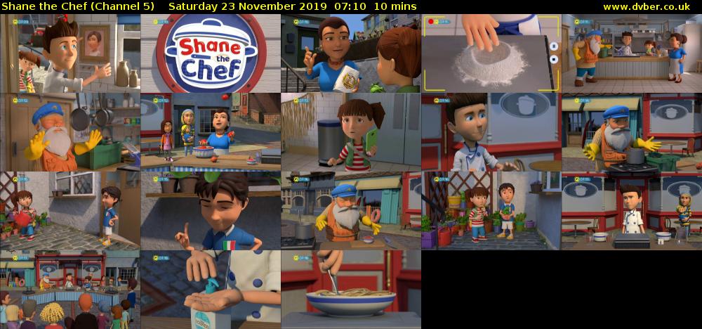 Shane the Chef (Channel 5) Saturday 23 November 2019 07:10 - 07:20