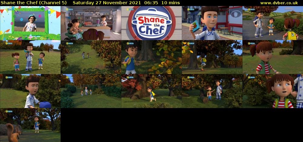 Shane the Chef (Channel 5) Saturday 27 November 2021 06:35 - 06:45