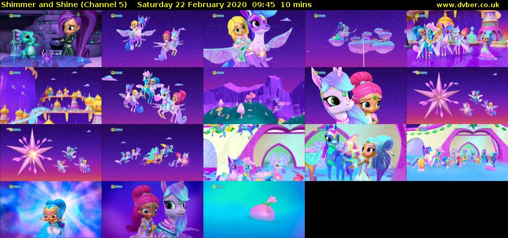 Shimmer and Shine (Channel 5) Saturday 22 February 2020 09:45 - 09:55