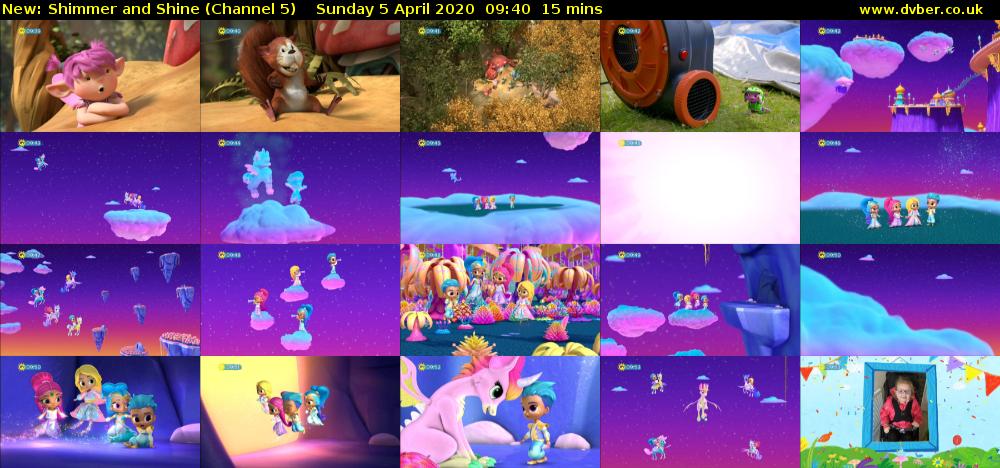 Shimmer and Shine (Channel 5) Sunday 5 April 2020 09:40 - 09:55