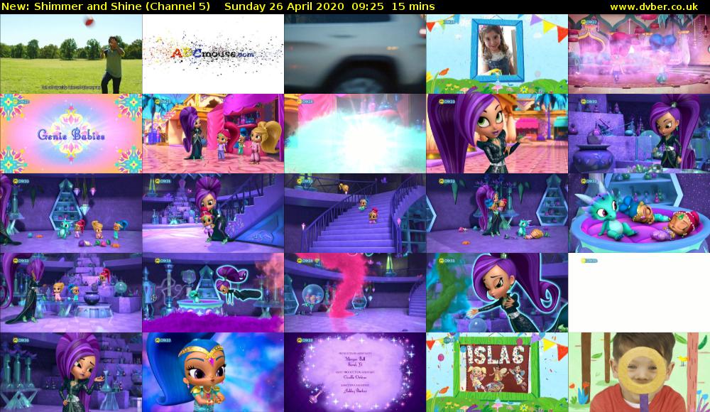 Shimmer and Shine (Channel 5) Sunday 26 April 2020 09:25 - 09:40