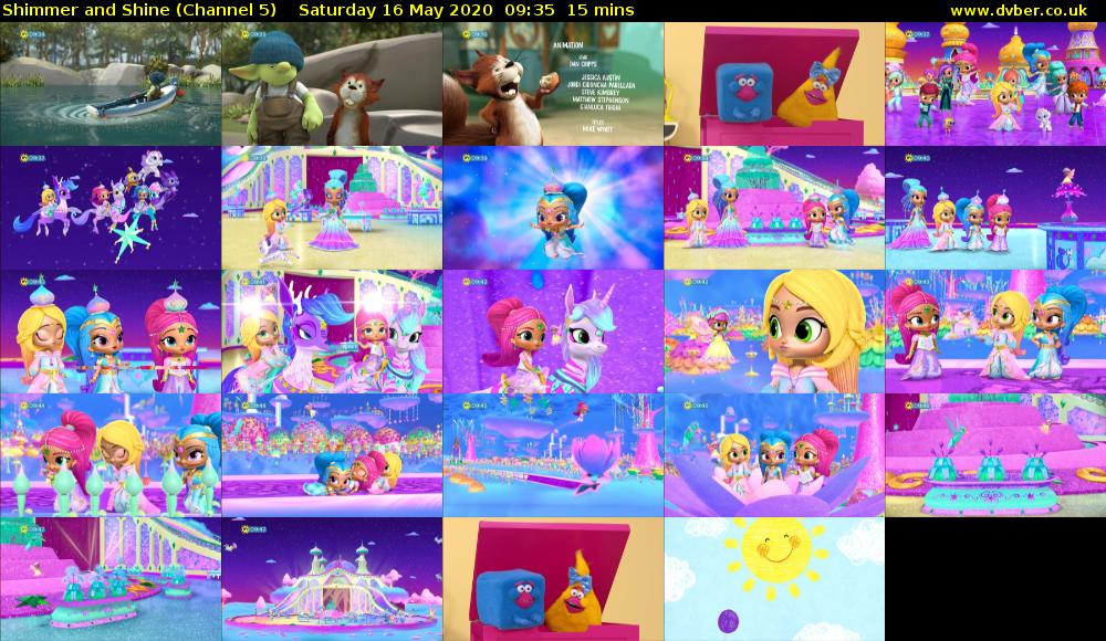Shimmer and Shine (Channel 5) Saturday 16 May 2020 09:35 - 09:50