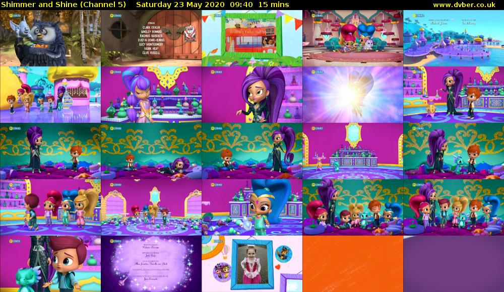 Shimmer and Shine (Channel 5) Saturday 23 May 2020 09:40 - 09:55