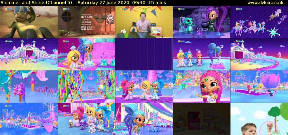Shimmer and Shine (Channel 5) Saturday 27 June 2020 09:40 - 09:55