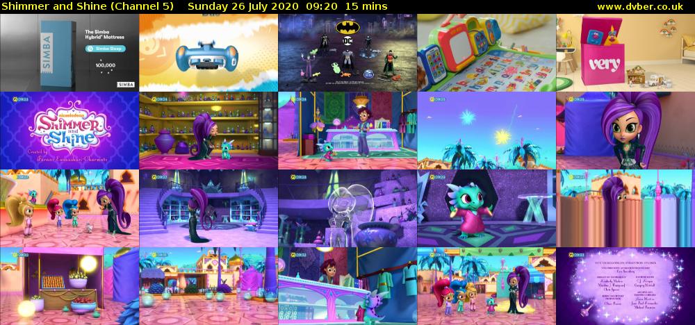 Shimmer and Shine (Channel 5) Sunday 26 July 2020 09:20 - 09:35