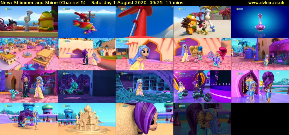 Shimmer and Shine (Channel 5) Saturday 1 August 2020 09:25 - 09:40