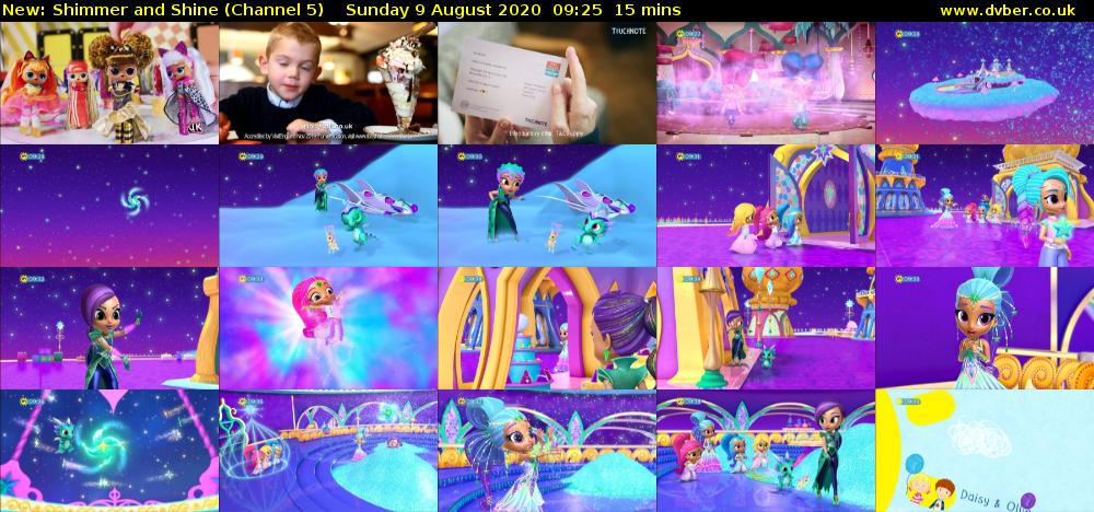 Shimmer and Shine (Channel 5) Sunday 9 August 2020 09:25 - 09:40