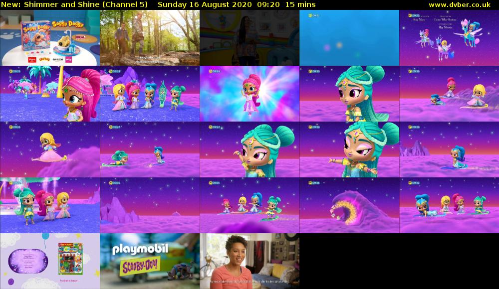 Shimmer and Shine (Channel 5) Sunday 16 August 2020 09:20 - 09:35