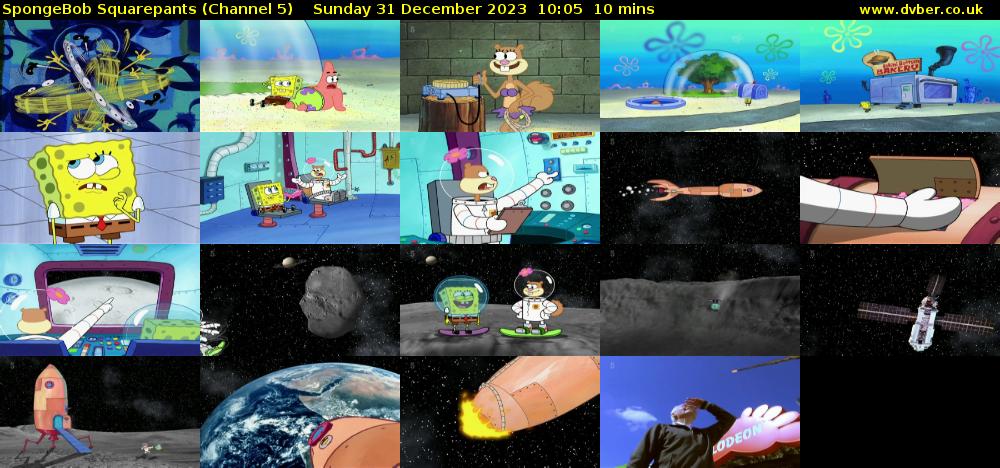 SpongeBob SquarePants (Channel 5) Sunday 31 December 2023 10:05 - 10:15