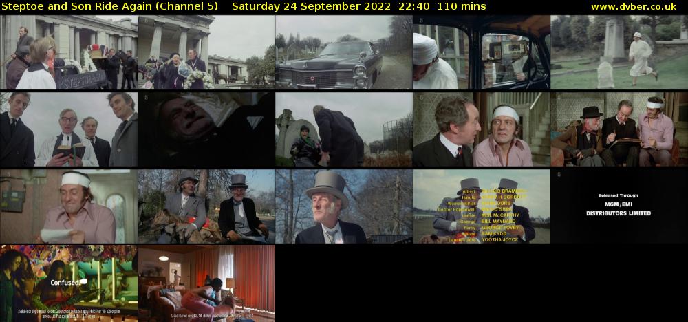 Steptoe and son Ride Again (Channel 5) Saturday 24 September 2022 22:40 - 00:30