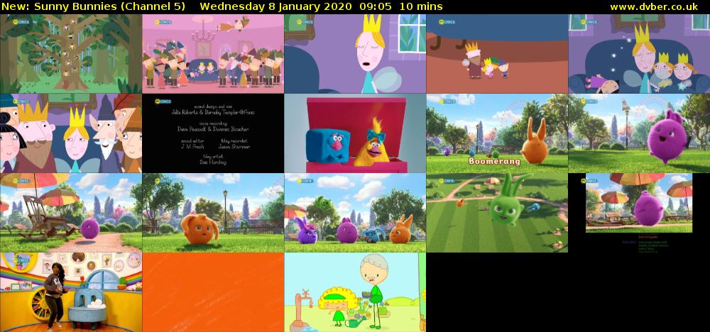 Sunny Bunnies (Channel 5) Wednesday 8 January 2020 09:05 - 09:15