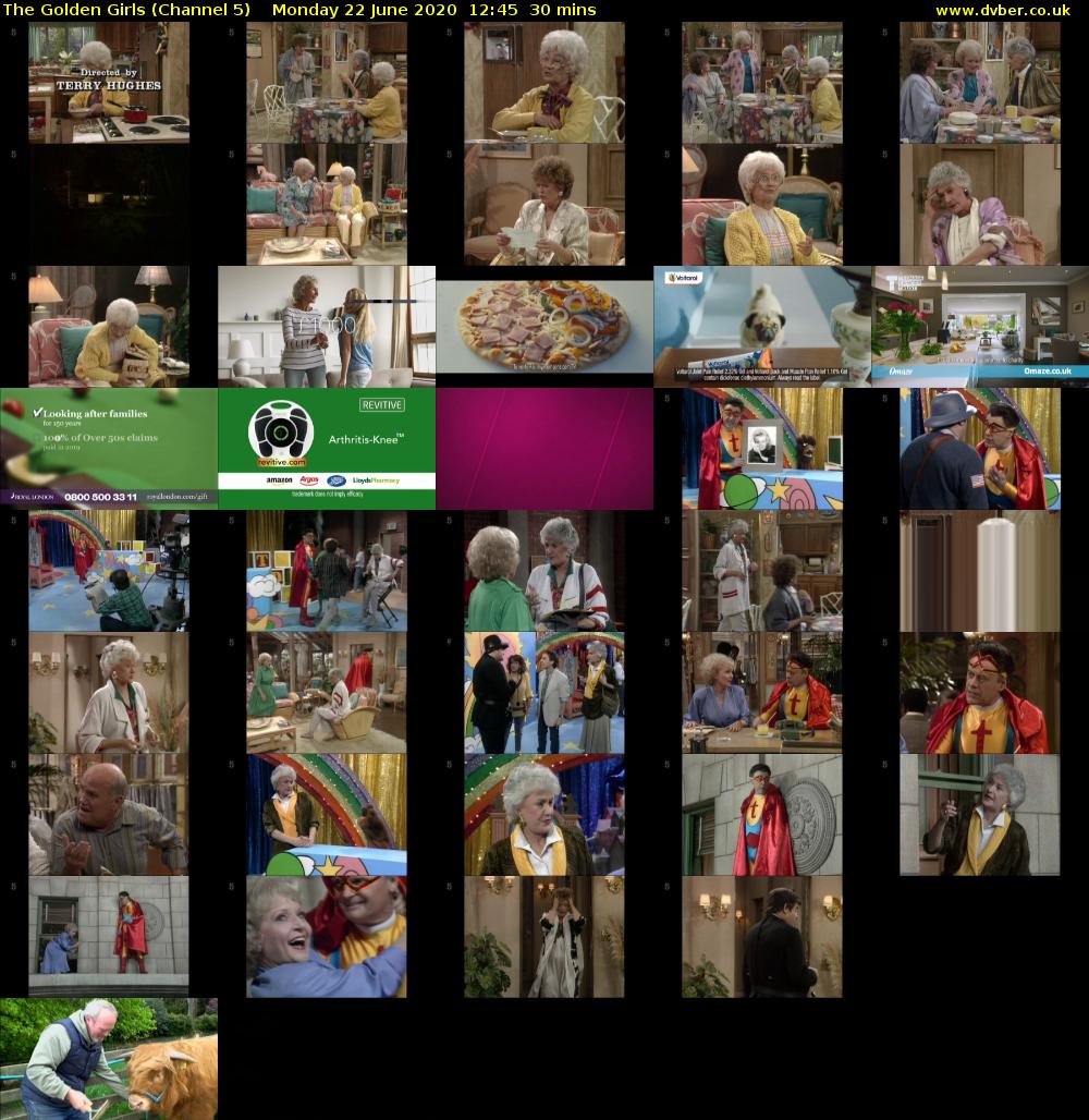 The Golden Girls (Channel 5) Monday 22 June 2020 12:45 - 13:15