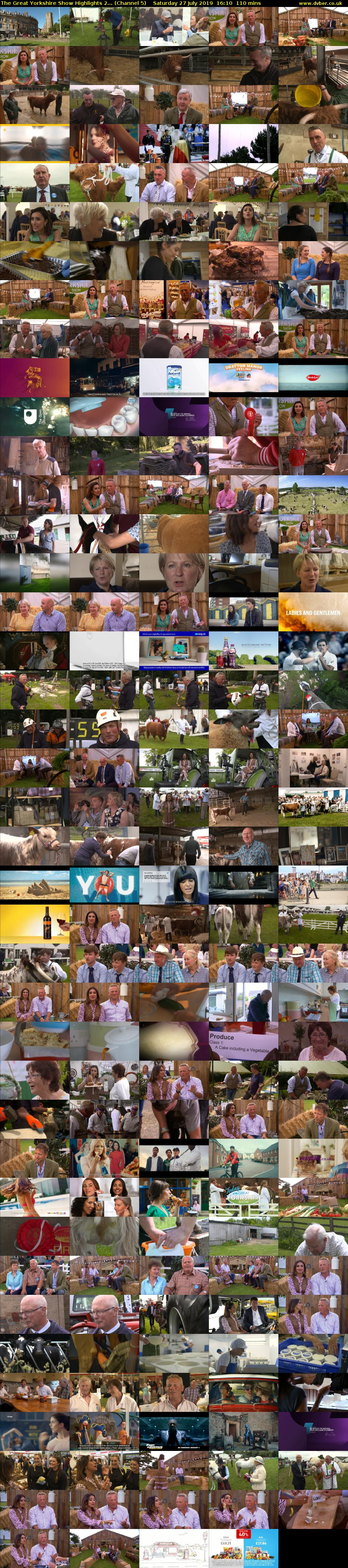 The Great Yorkshire Show Highlights 2... (Channel 5) Saturday 27 July 2019 16:10 - 18:00