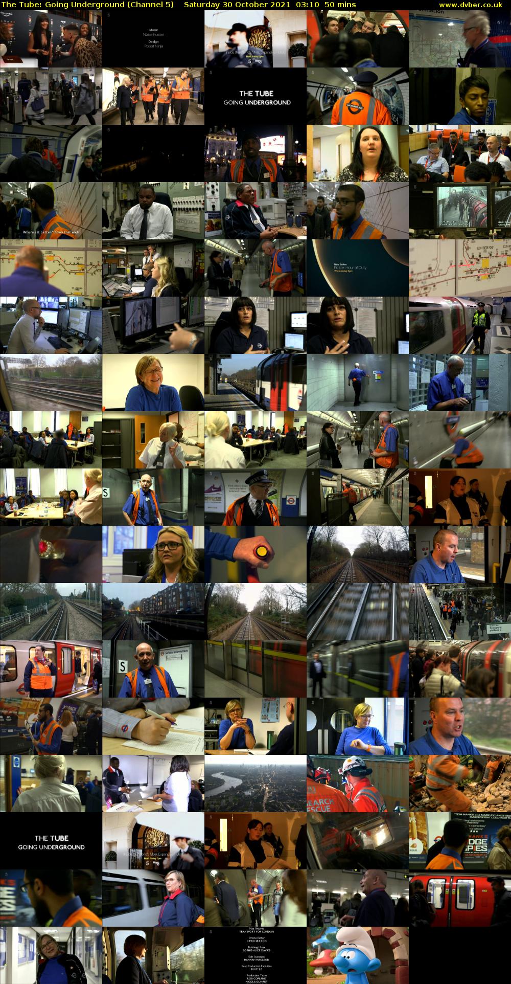The Tube: Going Underground (Channel 5) Saturday 30 October 2021 03:10 - 04:00