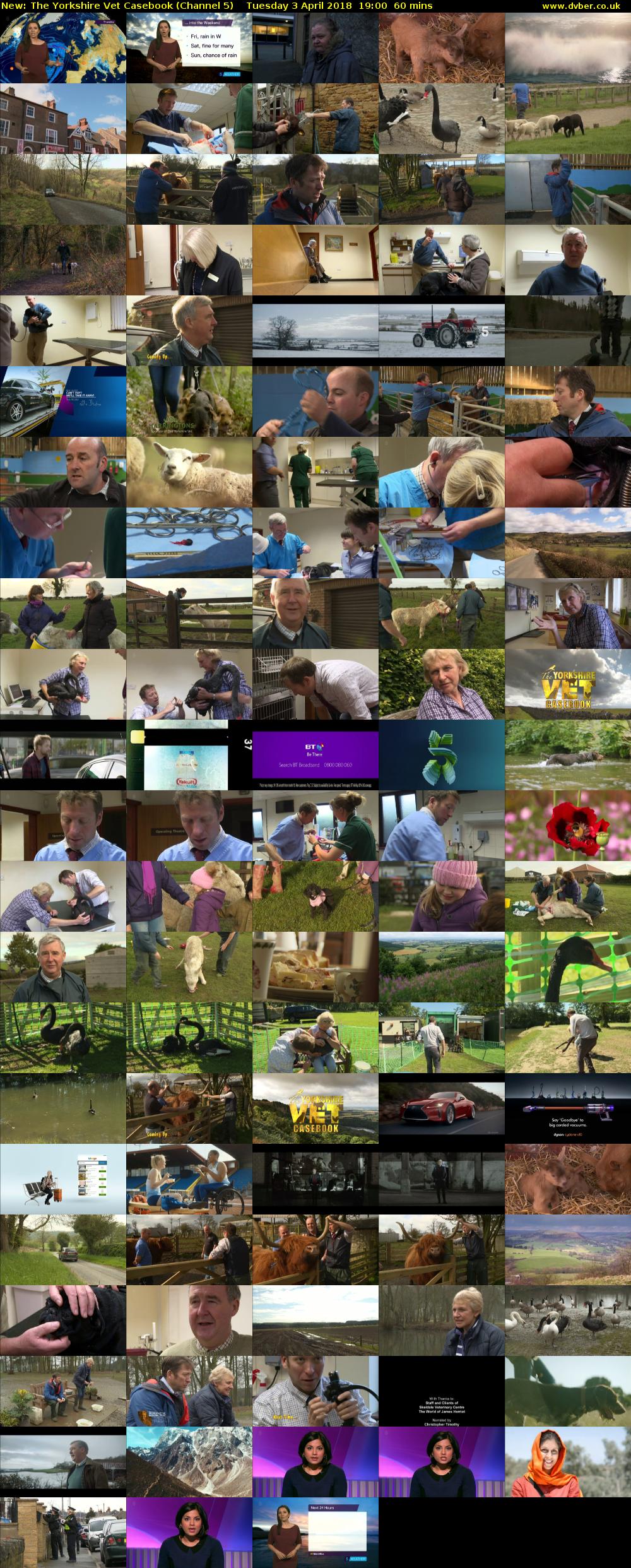 The Yorkshire Vet Casebook (Channel 5) Tuesday 3 April 2018 19:00 - 20:00