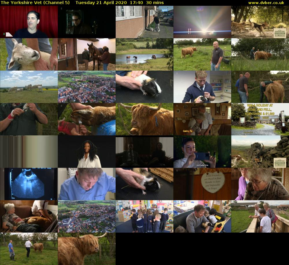 The Yorkshire Vet (Channel 5) Tuesday 21 April 2020 17:40 - 18:10