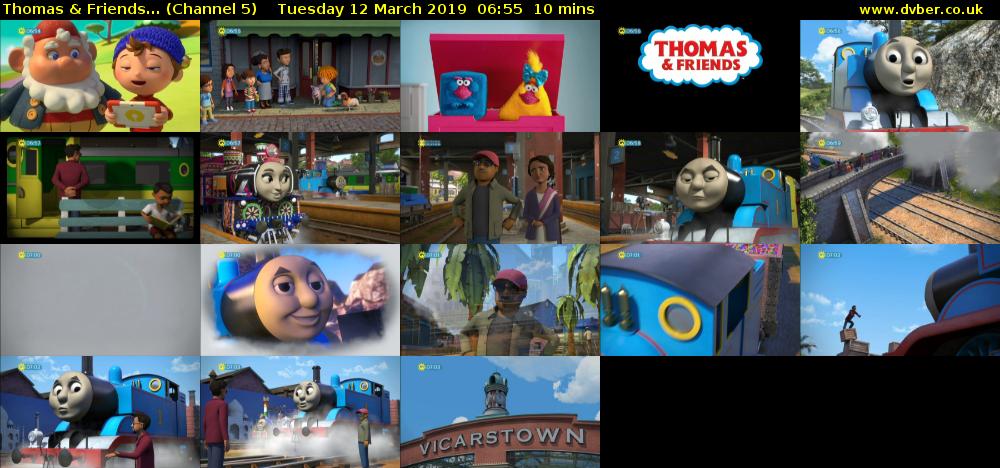 Thomas & Friends... (Channel 5) Tuesday 12 March 2019 06:55 - 07:05