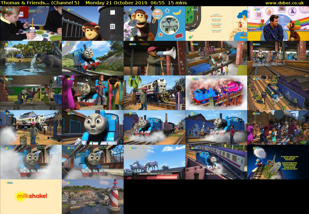 Thomas & Friends... (Channel 5) Monday 21 October 2019 06:55 - 07:10