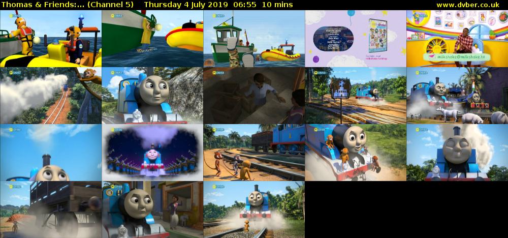 Thomas & Friends:... (Channel 5) Thursday 4 July 2019 06:55 - 07:05