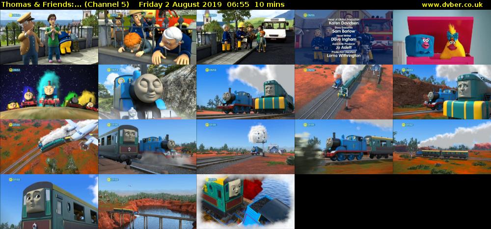 Thomas & Friends:... (Channel 5) Friday 2 August 2019 06:55 - 07:05