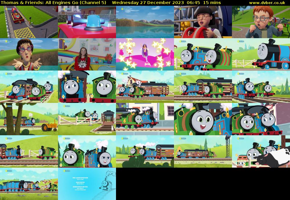 Thomas & Friends: All Engines Go (Channel 5) Wednesday 27 December 2023 06:45 - 07:00