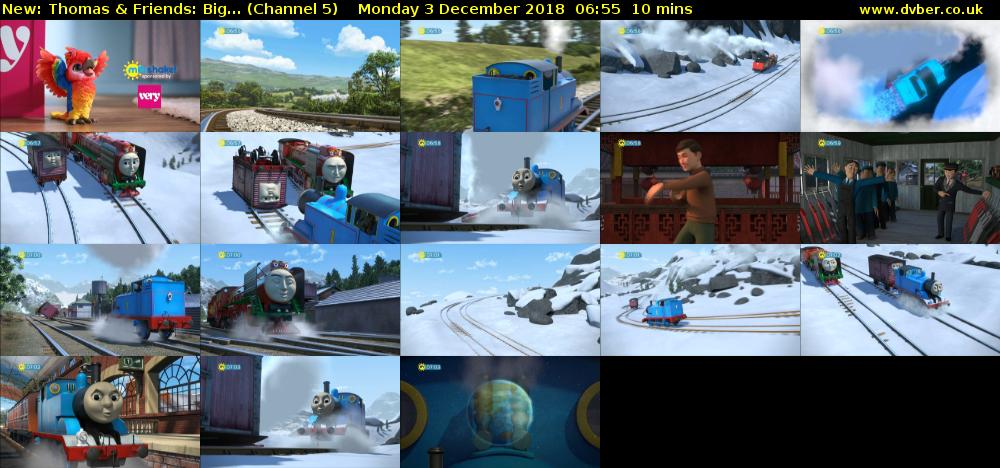 Thomas & Friends: Big... (Channel 5) Monday 3 December 2018 06:55 - 07:05