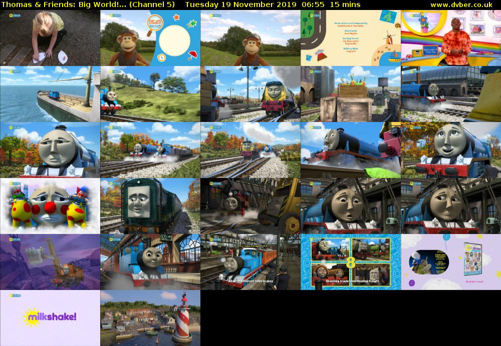 Thomas & Friends: Big World!... (Channel 5) Tuesday 19 November 2019 06:55 - 07:10