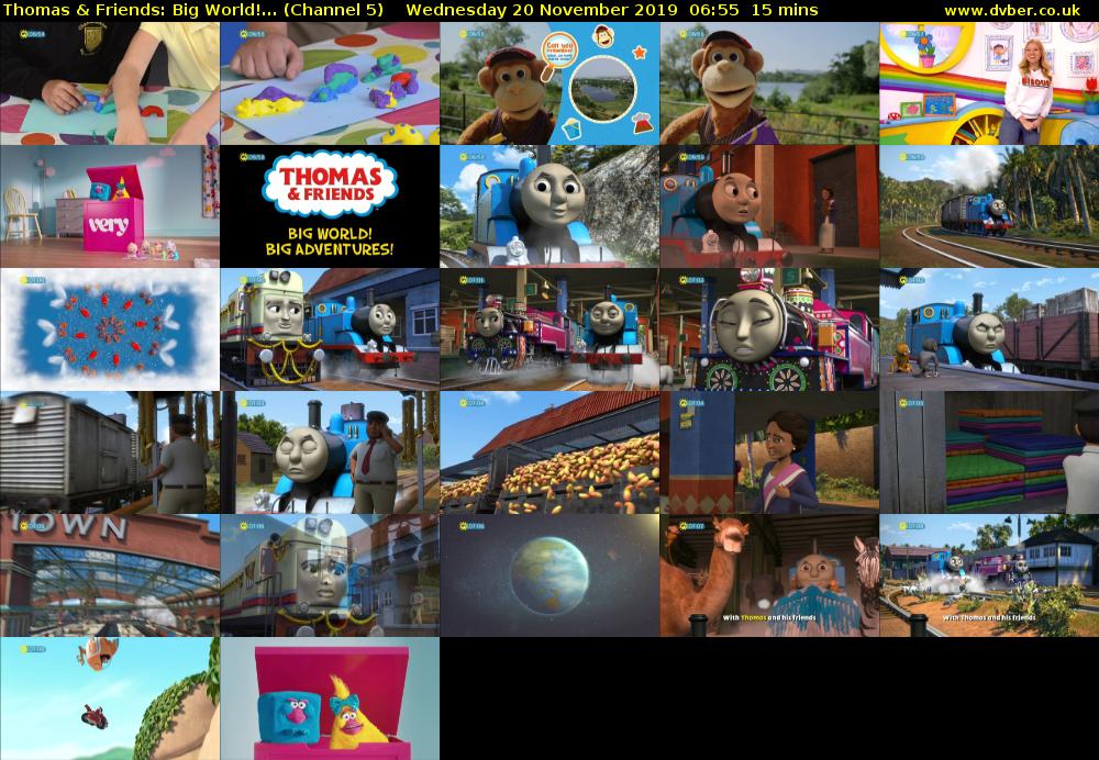 Thomas & Friends: Big World!... (Channel 5) Wednesday 20 November 2019 06:55 - 07:10