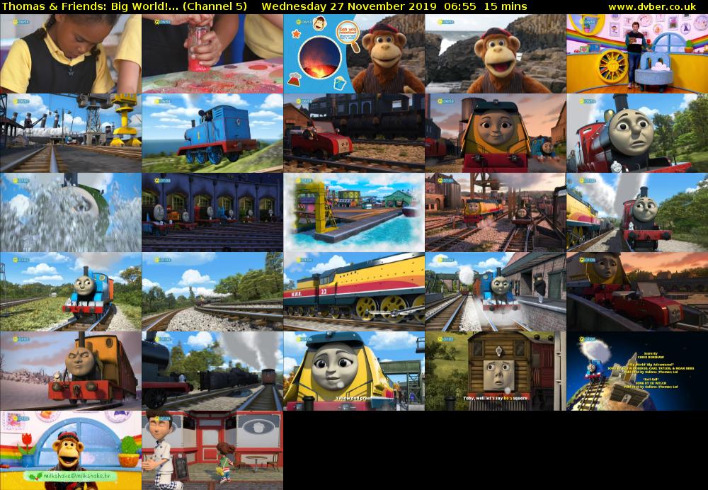 Thomas & Friends: Big World!... (Channel 5) Wednesday 27 November 2019 06:55 - 07:10
