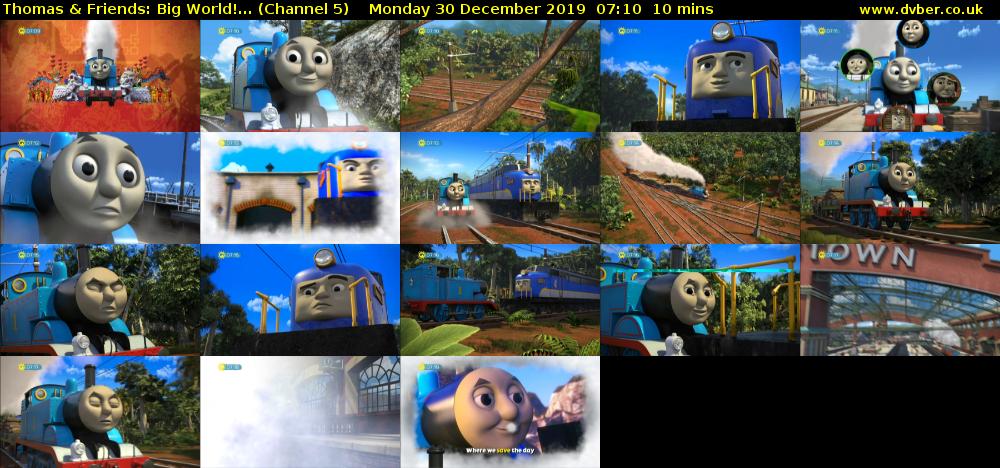 Thomas & Friends: Big World!... (Channel 5) Monday 30 December 2019 07:10 - 07:20