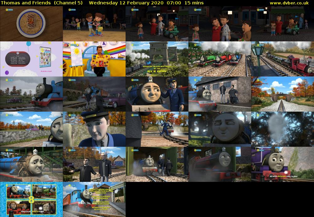 Thomas and Friends  (Channel 5) Wednesday 12 February 2020 07:00 - 07:15