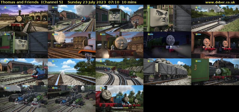 Thomas and Friends  (Channel 5) Sunday 23 July 2023 07:10 - 07:20