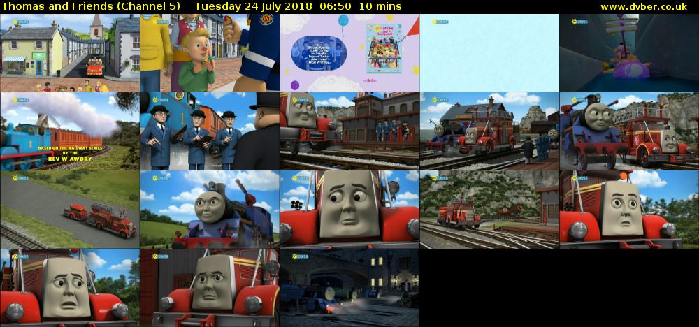 Thomas and Friends (Channel 5) Tuesday 24 July 2018 06:50 - 07:00