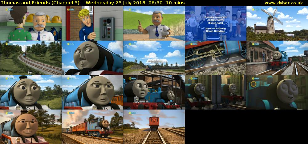Thomas and Friends (Channel 5) Wednesday 25 July 2018 06:50 - 07:00