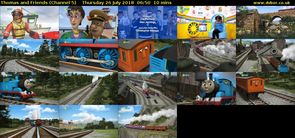 Thomas and Friends (Channel 5) Thursday 26 July 2018 06:50 - 07:00