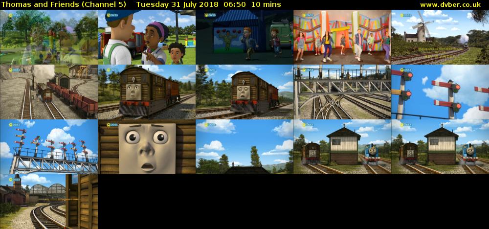 Thomas and Friends (Channel 5) Tuesday 31 July 2018 06:50 - 07:00