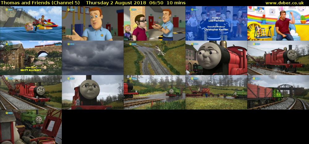 Thomas and Friends (Channel 5) Thursday 2 August 2018 06:50 - 07:00