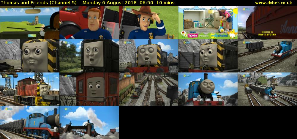 Thomas and Friends (Channel 5) Monday 6 August 2018 06:50 - 07:00