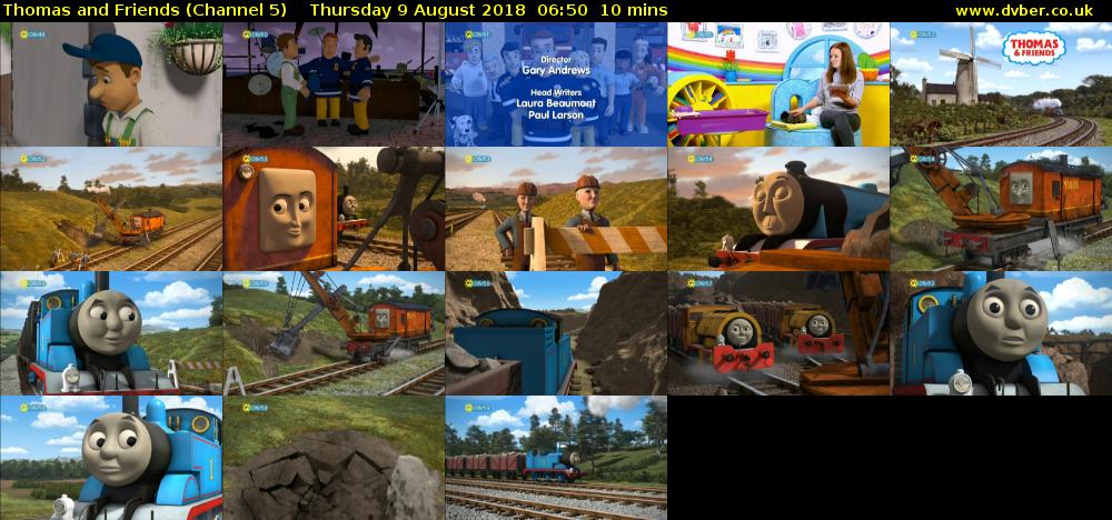 Thomas and Friends (Channel 5) Thursday 9 August 2018 06:50 - 07:00
