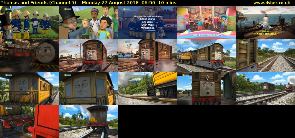Thomas and Friends (Channel 5) Monday 27 August 2018 06:50 - 07:00