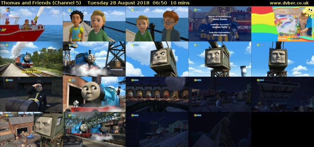 Thomas and Friends (Channel 5) Tuesday 28 August 2018 06:50 - 07:00